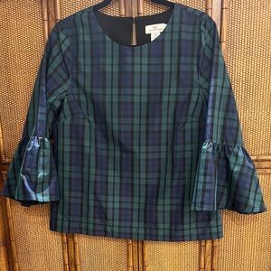 Vineyard Vines Bell Sleeve Black Watch Top